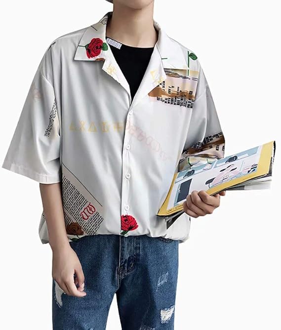Amazon Japhot メンズ 半袖シャツ トップス ワイシャツ ビックシルエット シャツ 通気性 おしゃれ ストリート カジュアル スポーツ 韓国ファッション 春夏 通勤 通学 シャツ 通販