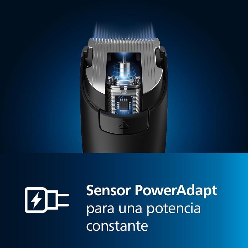 Máquina de cortar cabelo philips série 9000, barbeador e aparador elétrico para homens, controle de toque digital, potência máxima, corte de cabelo perfeito, lâminas de titânio, 400 configurações de comprimento, 120 — foto 4 de 7