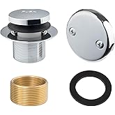 Artiwell Tip-Toe Bathtub Drains Trim Set with Two-Hole Overflow Faceplate, Replacement Bath Drain Trim Kit with 2-Hole Overfl
