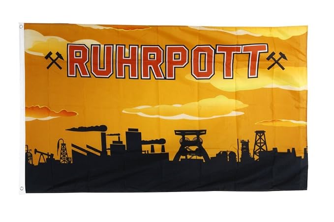 Flaggenfritze Deutschland Hamburg Senat Flagge 90x150 Cm – Polyester, Mit Metallösen, Inkl. Gratis Sticker