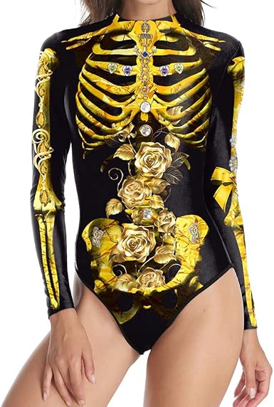 yellow long sleeve swimsuit