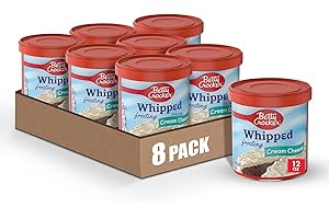 Betty Crocker Whipped Cream Cheese Frosting, Gluten Free, 12 oz (Pack of 8)