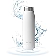 John Smith Hydrogen Water Bottle 15oz, High pH Alkaline Mineral Water Generator with Alpine Ore Filter, Insulated Stainless Steel Sports Bottle for Office Outdoor, White