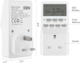 HBN 7 Day Digital Timer with Countdown 20 On/Off Weekly Settings 13A view 4