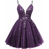 Tulle Homecoming Dresses for Teens Sparkly Lace Sequin Short Prom Dress Sweet 16 DAMA Quinceanera Dress HOCO Dress