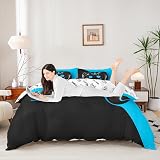 Loussiesd Gamepad Duvet Cover Black Blue 3Pcs Kids Teens Bedding Set view 3