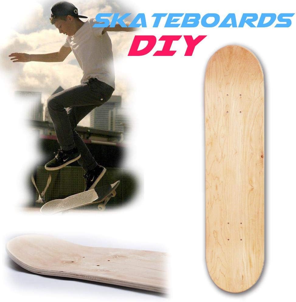 Lifesongs 8inch 8-Layer Maple Blank Double Concave Skateboards, Natural Skate Deck Board Skateboards Deck Wood Maple for Adult Boys Outdoor popular latest friendly