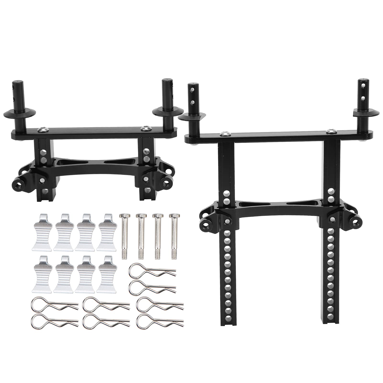 SPYMINNPOO RC Front Rear Body Mounts Posts,RC Body Post Mounts Compatible with SCX10 90046/TRAXXAS TRX4/Redcat 1/10(black) Sportinggoods Model Car Accessories Sportinggoods Model Car Accessories