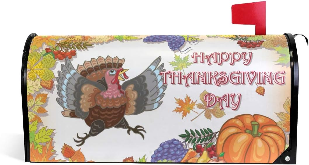 BETTKEN Mailbox Cover, Thanksgiving Turkey Harvest