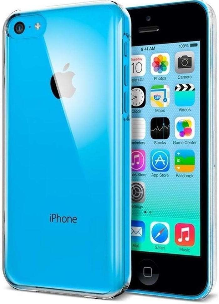 NWNK13 iPhone 5C Clear Transparent Ultra Slim Crystal Back CASE with Soft Rubber Edges Plus Screen Film and POLISHING CL