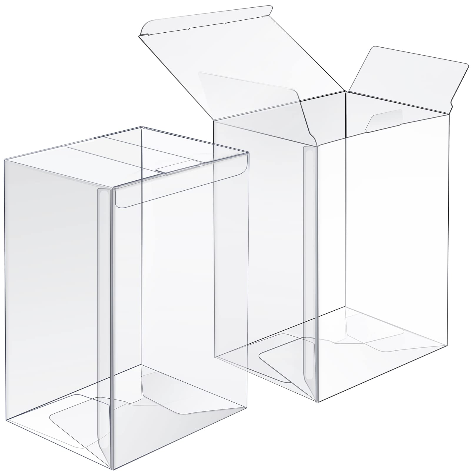 Photo 1 of CREGEAR 50 Pack Protectors Case Apply for Funko-4"-Pop Vinyl Figures,0.38mm Crystal Clear Protector,Plastic Display Box-Perfect for Vinyl Figures,Protective Case Protectors Bulk & Locking Tab