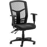 Lorell ErgoMesh High-Back Executive Office Chair - Adjustable Seat &amp; Back Angles, Customizable Arm Height &amp; Width, Breathable Mesh Design, Ergonomic Support, 5-Year Limited Warranty