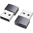 nonda USB C to USB Adapter (2 Pack), USB-C Female to USB Male, USB Type C Female to USB OTG Adapter for MacBook Pro 2015/2013, MacBook Air 2017/2015, Laptops, Wall Chargers, Power Banks