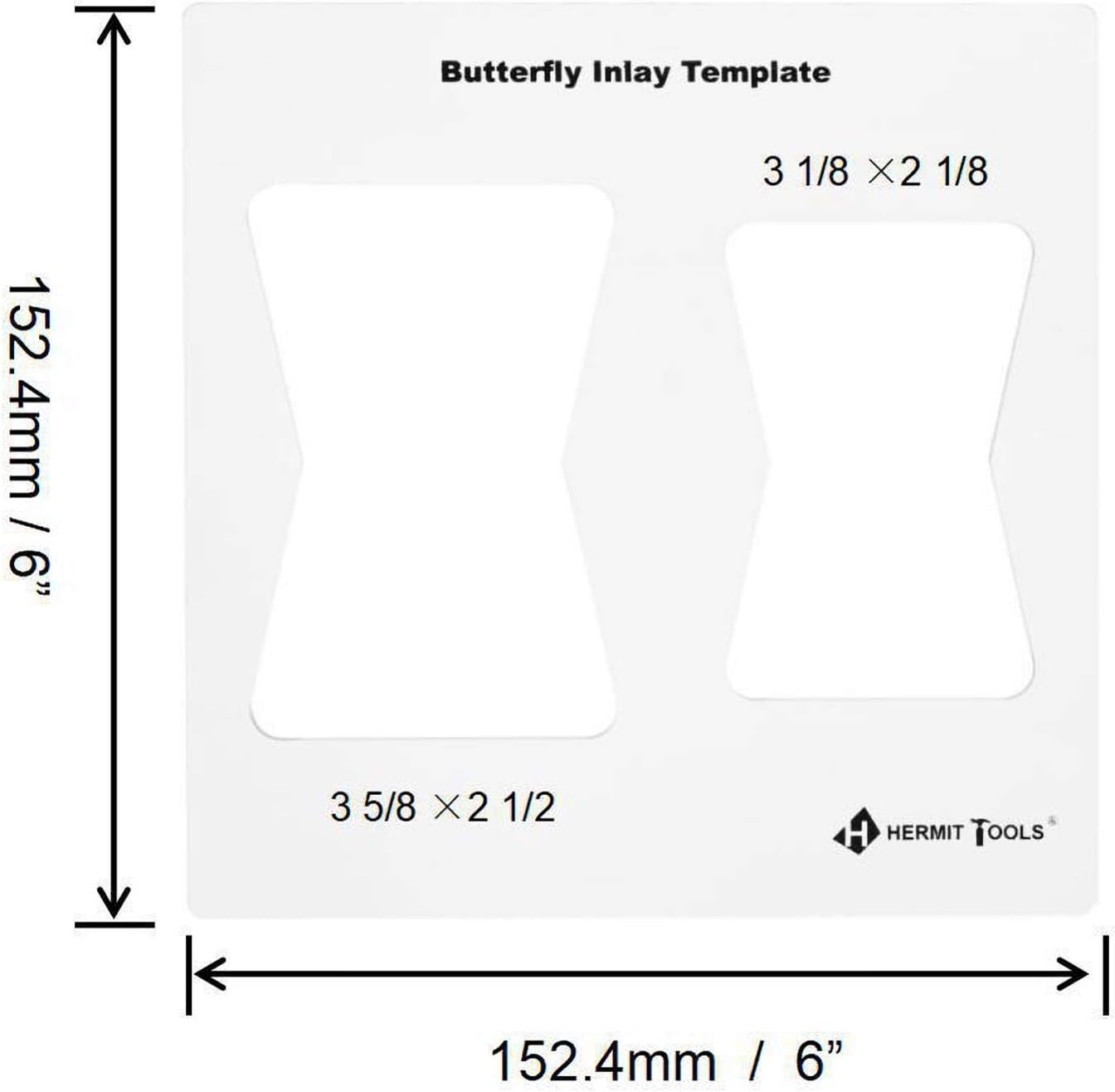 HERMIT TOOLS Butterfly Inlay Template Set ( Pack of 3 ) | Decorative Templates for Woodworking: Kitchen & Dining