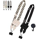 OYXYIGOUCL Clip and Go Strap for Phone with Wallet Crossbody,Phone Strap with Zipper Pouch and Adjustable Chain