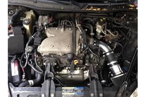 INTAKE KAI PERFORMANCE SHORT RAM AIR INTAKE KIT FOR 2006-2008 CHEVROLET IMPALA MONTE CARLO 3.5 3.5L 3.9 3.9L V6 ENGINE (BLACK - 2 Pipes)