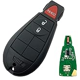 3 Buttons Keyless Remote Car Key Fob Fit for Dodge Ram 1500 2500 3500 HD 2013 2014 2015 2016 2017 2018 2019 2020 2021 GQ4-53T 56046953AE (Black)