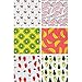 LaRibbons Wrapping Paper Roll with Cutlines on Reverse, Summer Fruit Design for Birthday, Party, Summer Decor, 6 Roll, 30 Inch × 10 Feet Per Roll