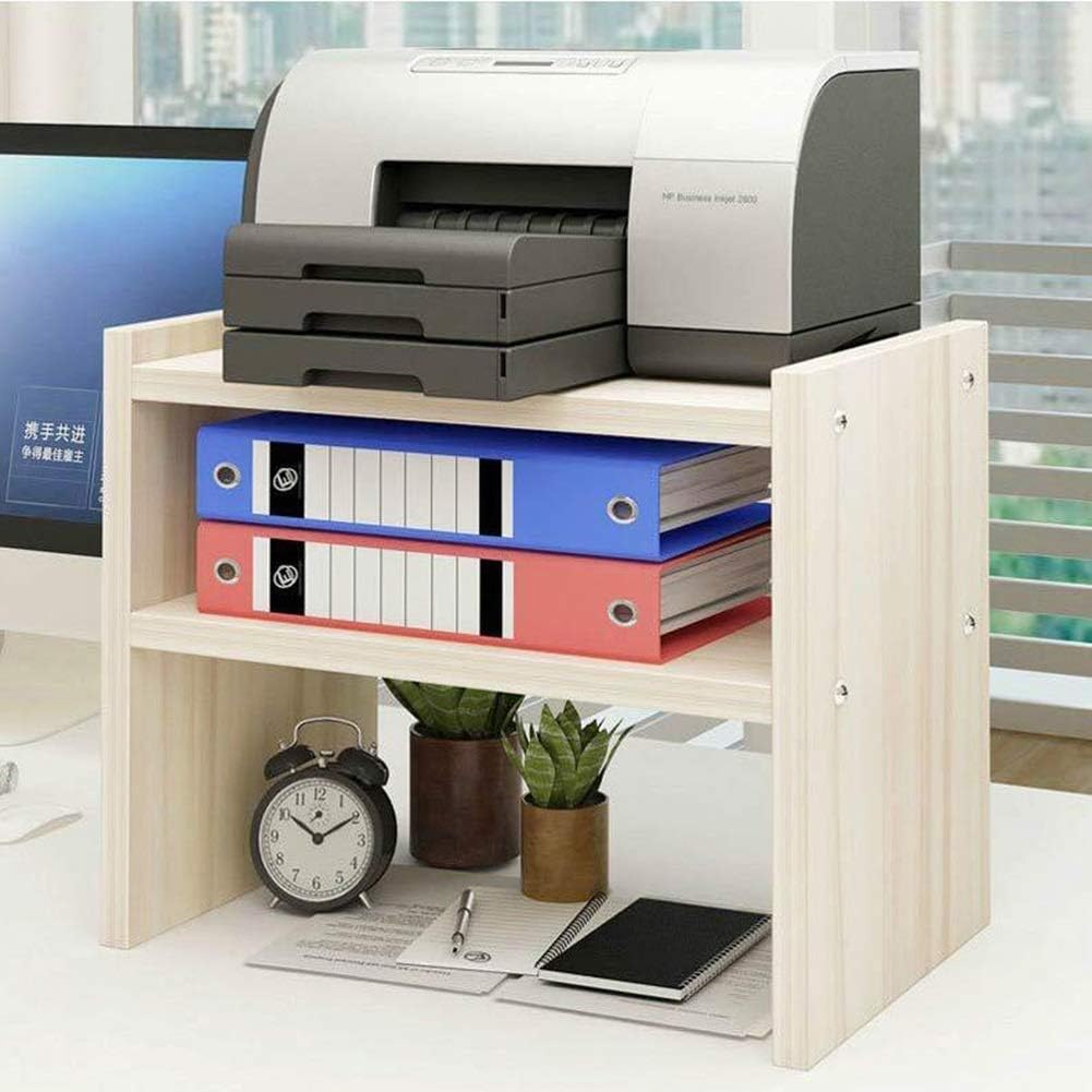 Rack Printer Shelf Desk Rack Desktop pin Table Double Storage File to Put The Printer Shelf L