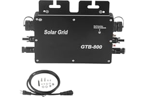 800W Solar Grid Tie Micro Inverter with WiFi, Mobile Monitoring & Easy Installation for RV Boat Home, IP65, Instruments, Para
