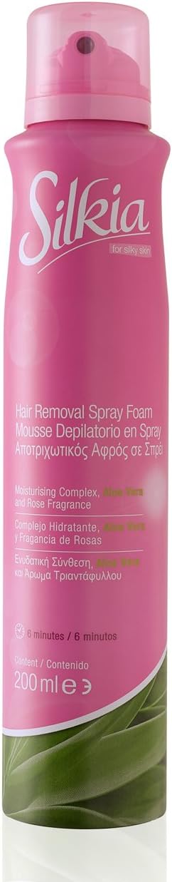 Silkia hair removal spray foam 200mls, 200 ml (Pack of 1)