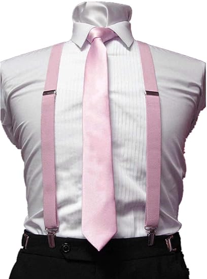 Boys Girls Fashion Skinny 2.5cm Tie Necktie Elastic Suspenders Dress Wedding Set
