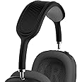 QINZAC AirPods Max Headphone Cover (Black), Soft Silicone Comfort Cushion & Top Pad Protector, Compatible with AirPods Max (2020, 2024), Enhances Comfort & Protection, Over Ear Form Factor