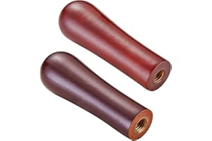 LitKiwi 2Pcs Beer Tap Handle,Premium Wooden Faucet Rustic Black & Brown Classical Style Handle,3/8''-16 Thread for Most Standard American Draft Beer Faucet,Homebrew,Kegerators and Bars