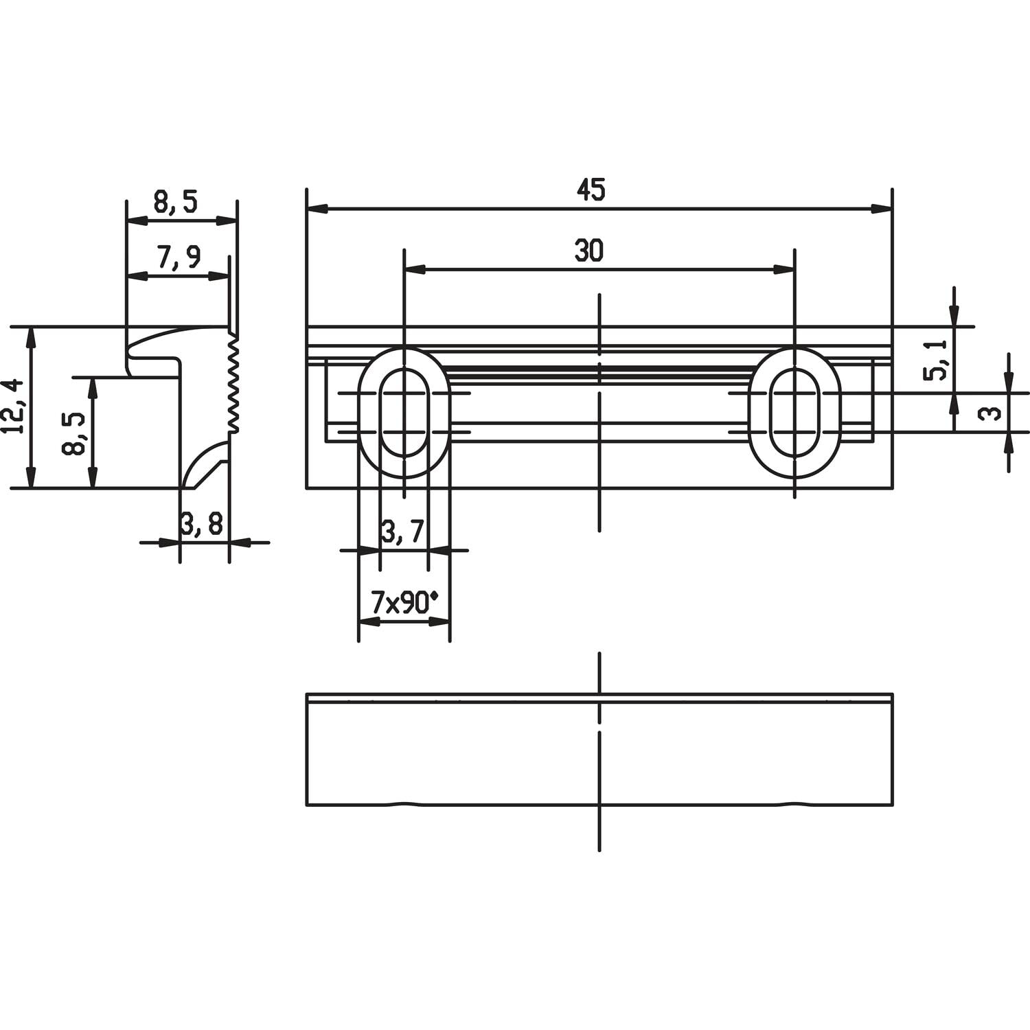 EFF-EFF 118.3400011 40 Effeff Screw-On Piece 118 FaFix for Electric Door Opener Door Fitting, Galvanised Steel 118.340, Silver