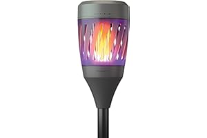 NEBO Solar Zapper & Lantern (No Flicker) Warm Glow Attracts and Zaps Mosquitos, Flies, Gnats, June Bugs, and More for Outdoor Use with Dual Band UV Technology, Torch