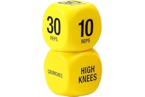 Fitness Dice - 1-Pair Gym Exercise Dice Game 6-Sided,Portable Fitness Gadgets Gym Accessories for Squats Beginner Sports Men 