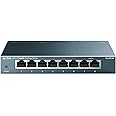 TP-Link TL-SG108 8 Port Gigabit Unmanaged Ethernet Network Switch, Ethernet Splitter Plug & Play Fanless Metal Design Shielde