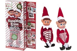 Elves Behavin' Badly - 12" Vinyl Faced Naughty Elf Doll (1 Naughty Elves - 1 Boy & 1 Girl)