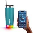Hidrate Spark PRO Smart Tumbler with Lid & Straw – Insulated Stainless Steel – Tracks Water Intake with Bluetooth, LED Glow Reminder When You Need to Drink – 20oz, Sea Glass