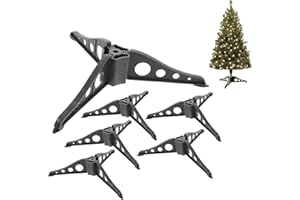 FOMIYES DIY Xmas Tree Stand Christmas Tree Stands, 6Pcs Stable Christmas Tree Holders Stands for Artificial Xmas Tree Holiday Indoor Outdoor Decor, Universal Black Triangle Xmas Tree Stand