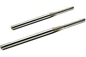 Pro-Graad 2 Piece Porting Mandrel Set with 4” & 6” High Speed Steel Coarse Thread Extra Shank Length Cartridge and Spiral Roll Mandrels