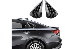 XYHGM for Kia Forte 2024 2023 2022 2021 2020 2019 Window Louvers Rear Side Window Louvers Air Vent Scoop Shades Cover Blinds Trim Exterior Accessories 2PCS(Carbon Fiber)