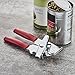 Swing-A-Way Portable Can Opener with Sharp Blade, Manual Hand Held, 2-in-1 Can and Bottle Opener, Made of Steel, Easy Turn Knob, Basic Kitchen Essentials (Red)