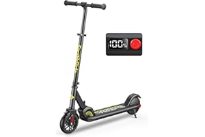 FanttikRide C9 Kids Electric Scooter Ages 8-12, Foldable for Kids 3.9-5.2 ft, 132 lbs, 5 Miles Range, Up to 40 mins Ride Time, 2 Safe Max Speed 6/10 MPH, 3 Adjustable Heights