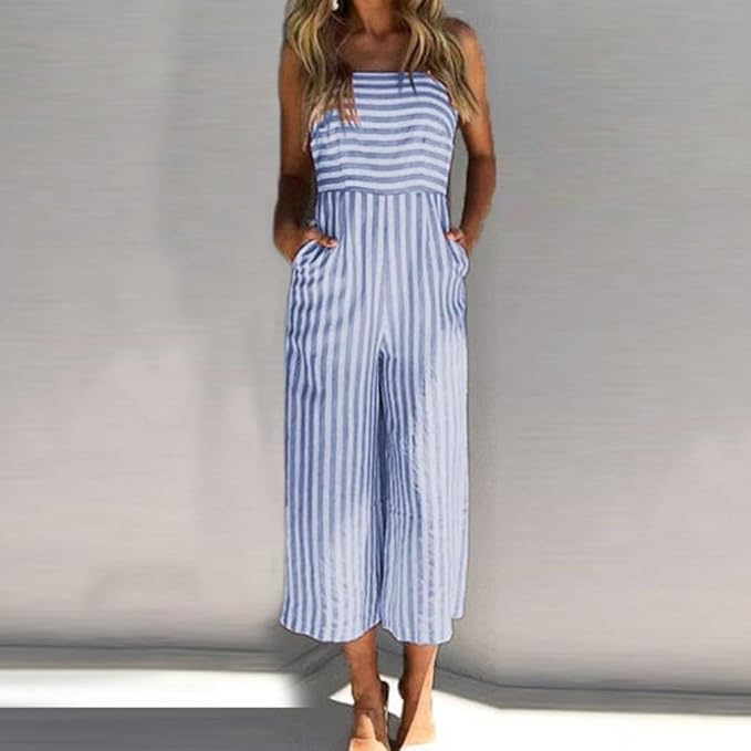 striped loose pants outfit