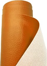 A-Express Grained Faux Leather Fabric 0.8mm Tan 140cm x Half Metre