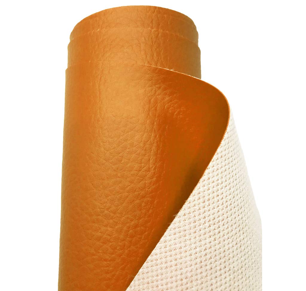 A-Express Grained Faux Leather Fabric Waterproof Heavy Duty Leatherette Vinyl Leathercloth Upholstery Textured Material - Tan Half Metre 50cm x 140cm