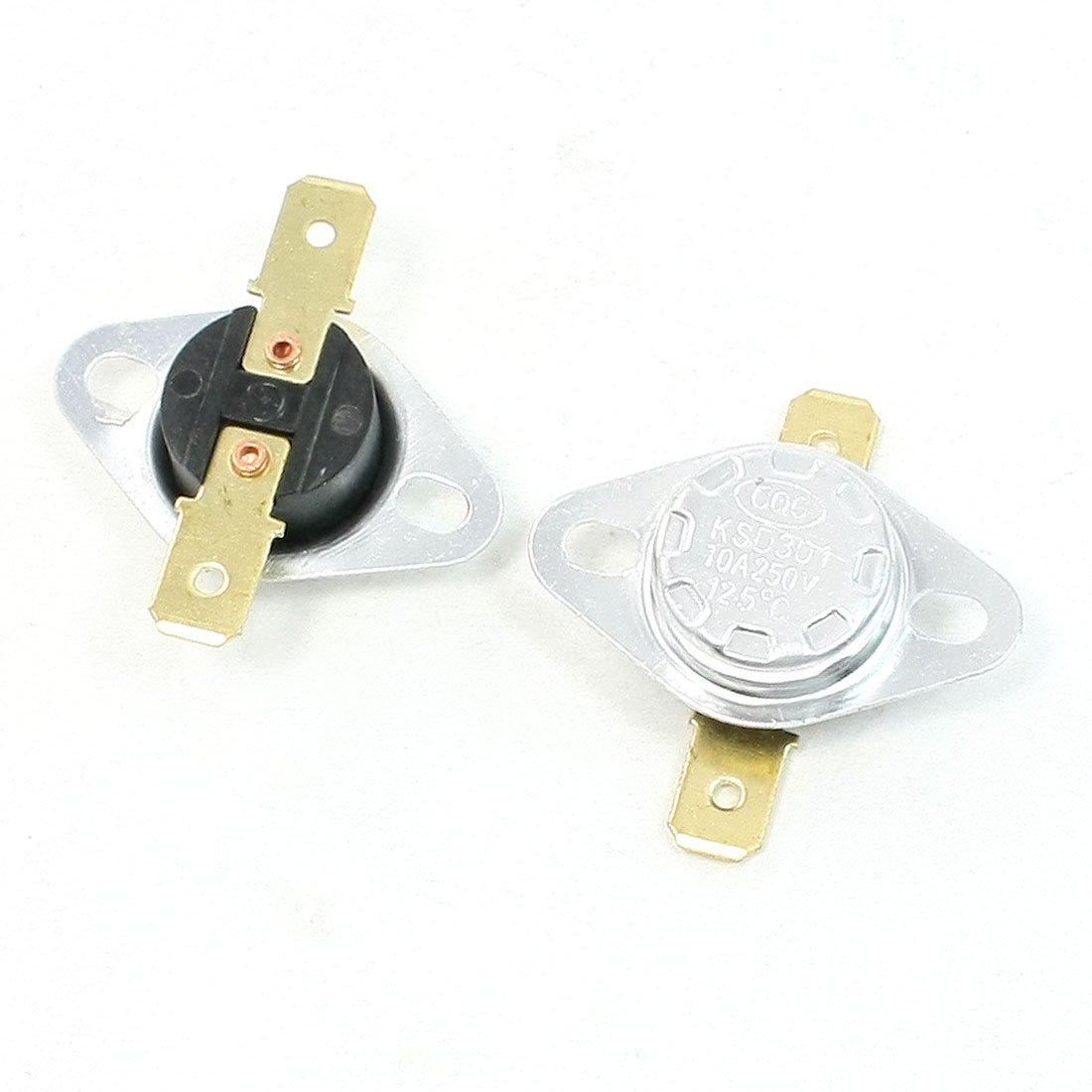 sourcingmap KSD301 125 Celsius 257F 250V 10A Temperature Controlled Switch 2pcs