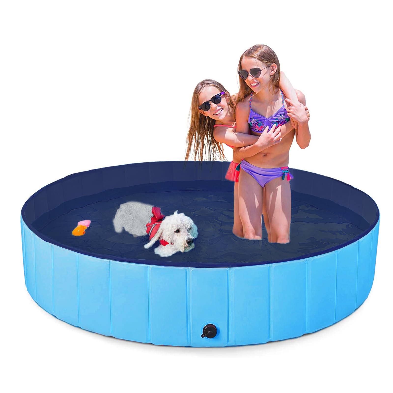 Photo 1 of Dog Pool Foldable pet Pool Large Dog Swimming Pool pet Swimming Pool PVC Non-Slip Pool for All Kinds of pets48-12in