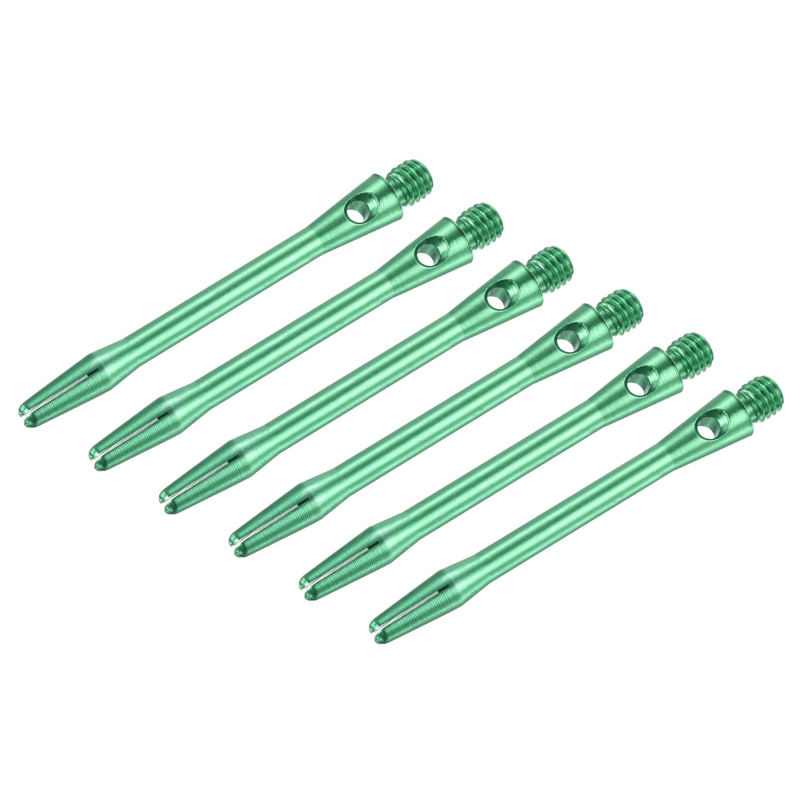 PATIKIL 48mm Aluminum Dart Shafts, Medium 2BA Thread Dart Stems Dart Accessories Throwing Fitting for Steel Tip - 6 Pack (Green)