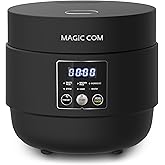 MAGiC COM Rice Cooker 4 Cup Uncooked/ 8 Cup Cooked, Digital Display with Warmer, Small Rice Maker &amp; Multiple Settings, 24H Delay Timer, Automatic Keep Warm, Nonstick Inner Pot, Arrocera El&eacute;ctrica