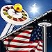 GRDE Solar Flag Pole light 30 LED Flagpole Downlight Lighting Night Light for 15 to 25 Ft Top