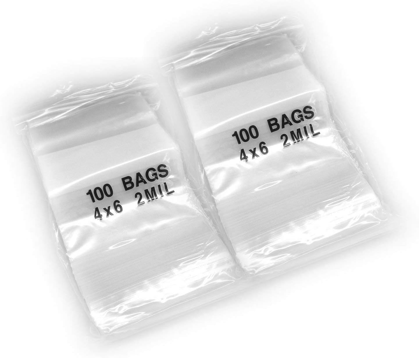iMBAPrice200 Clear Reclosable Zipper Bag (4'' x 6'') - 2 Mil Thick, by Amamax