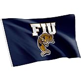 Desert Cactus Florida International University FIU Flag - 3 x 5 Feet Panthers Banner, Indoor/Outdoor Durable Fabric, 100% Polyester Design (Style 1)