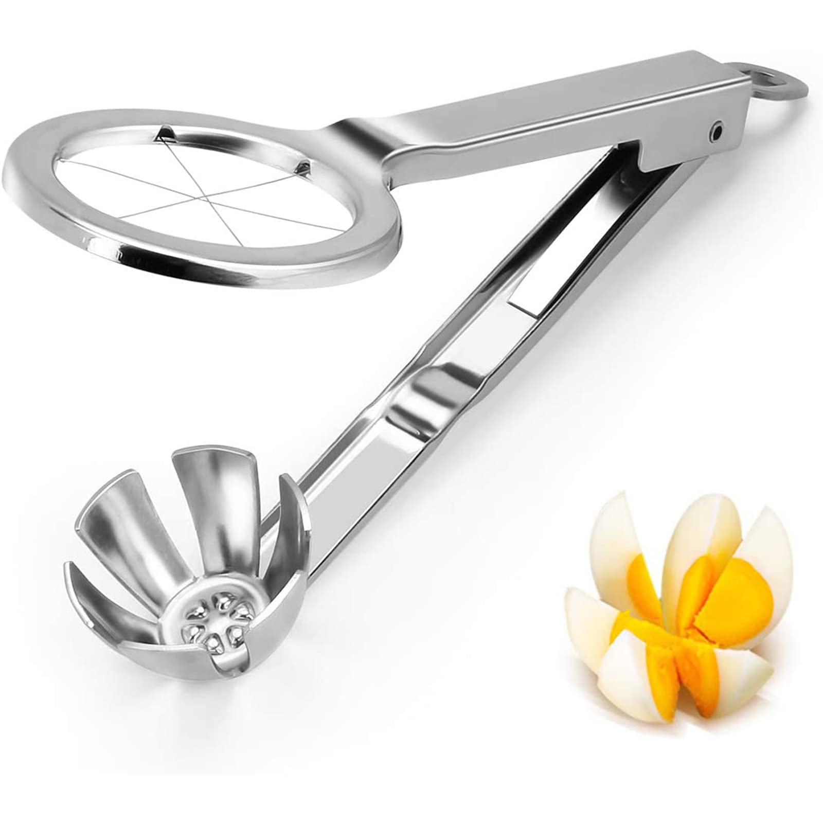 Egg Slicer Cutter, Stainless Steel Egg Slicer, Durable Use Multifunctional Egg Cutter, Slice Hard Boiled Eggs Quickly and Effectively, Slicing Gadgets Kitchen